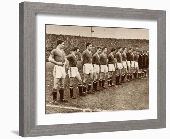 Manchester United Team before the Air Disaster at Munich-null-Framed Photographic Print