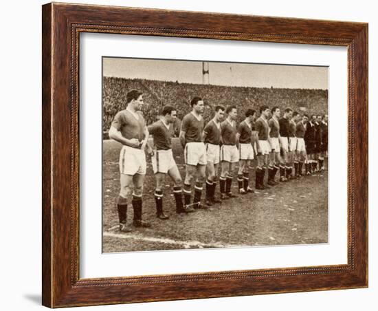 Manchester United Team before the Air Disaster at Munich-null-Framed Photographic Print