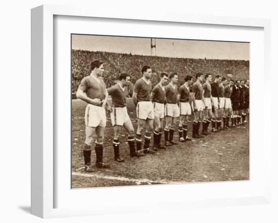 Manchester United Team before the Air Disaster at Munich-null-Framed Photographic Print