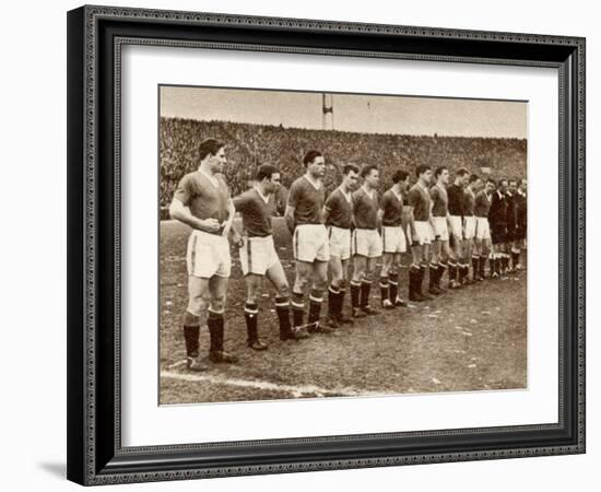 Manchester United Team before the Air Disaster at Munich-null-Framed Photographic Print