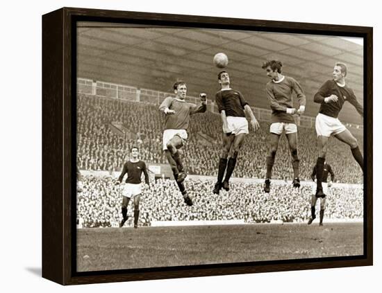 Manchester United vs. Arsenal, Football Match at Old Trafford, October 1967-null-Framed Premier Image Canvas