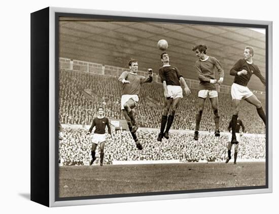 Manchester United vs. Arsenal, Football Match at Old Trafford, October 1967-null-Framed Premier Image Canvas