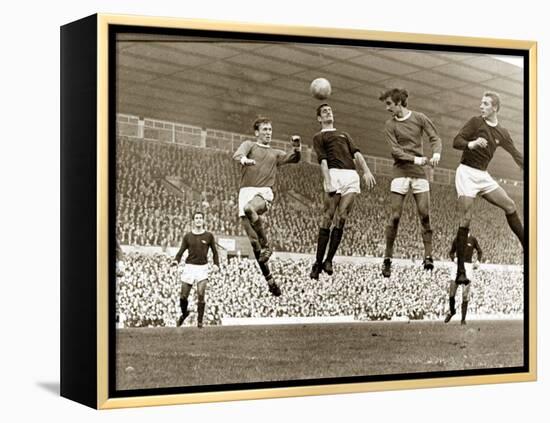 Manchester United vs. Arsenal, Football Match at Old Trafford, October 1967-null-Framed Premier Image Canvas