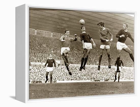 Manchester United vs. Arsenal, Football Match at Old Trafford, October 1967-null-Framed Premier Image Canvas