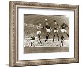 Manchester United vs. Arsenal, Football Match at Old Trafford, October 1967-null-Framed Photographic Print