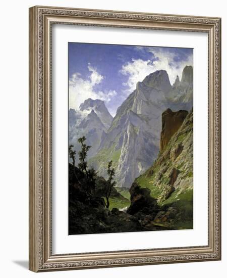 Mancorbo Canal In Picos De Europa, 1876, Spanish School-Carlos De haes-Framed Giclee Print