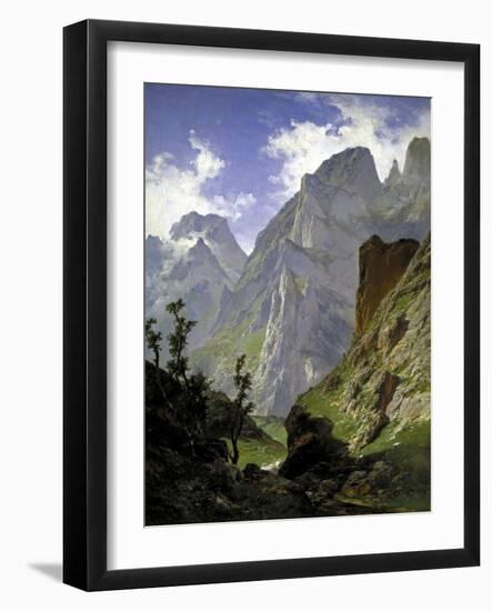 Mancorbo Canal In Picos De Europa, 1876, Spanish School-Carlos De haes-Framed Giclee Print