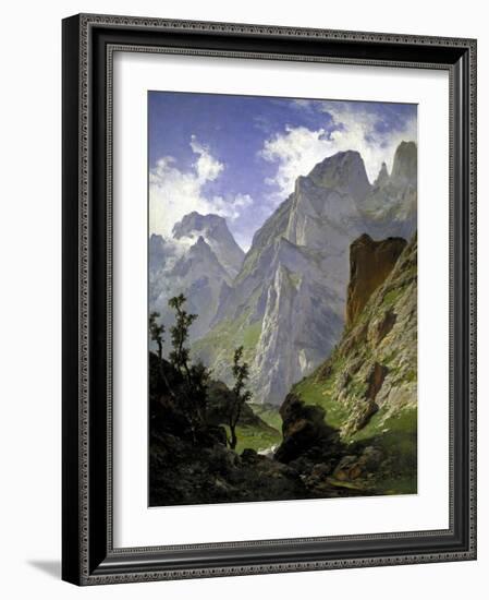 Mancorbo Canal In Picos De Europa, 1876, Spanish School-Carlos De haes-Framed Giclee Print