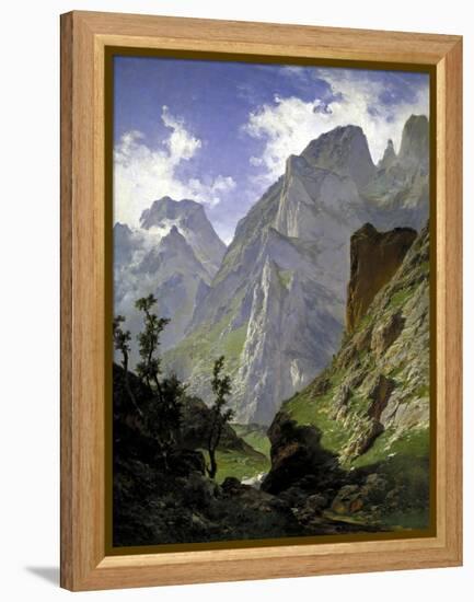 Mancorbo Canal In Picos De Europa, 1876, Spanish School-Carlos De haes-Framed Premier Image Canvas