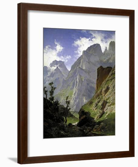 Mancorbo Canal In Picos De Europa, 1876, Spanish School-Carlos De haes-Framed Premium Giclee Print