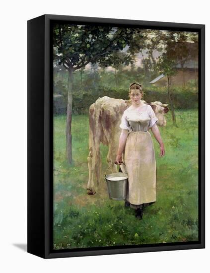 Manda Lametrie, the Farm Maid, 1887-Alfred Roll-Framed Premier Image Canvas