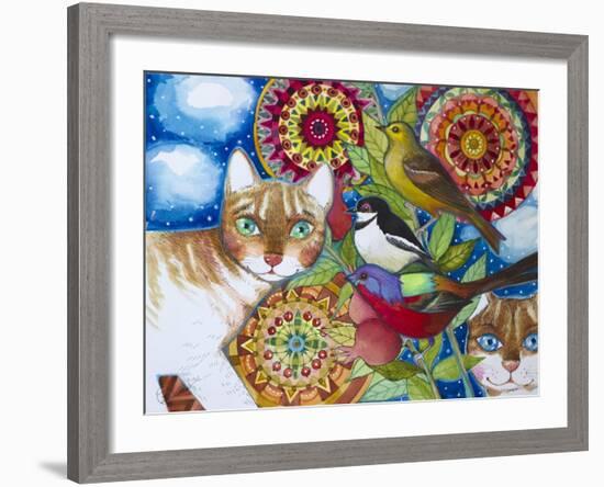 Mandala Cats-Oxana Zaika-Framed Giclee Print