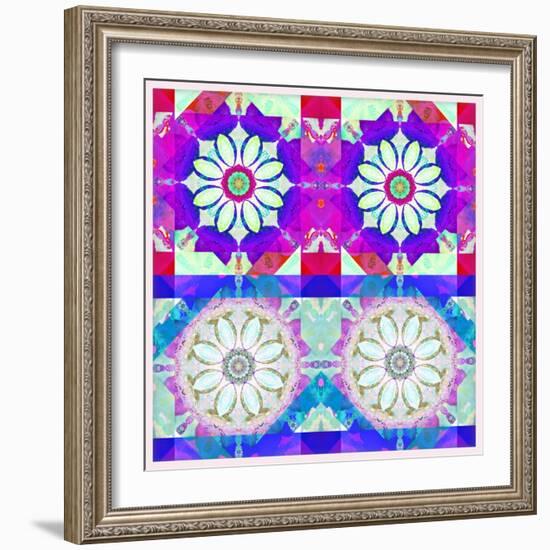 Mandala, Colourful, 'Color Geometry Couples Ii'-Alaya Gadeh-Framed Photographic Print