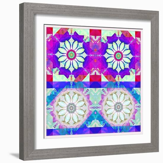 Mandala, Colourful, 'Color Geometry Couples Ii'-Alaya Gadeh-Framed Photographic Print