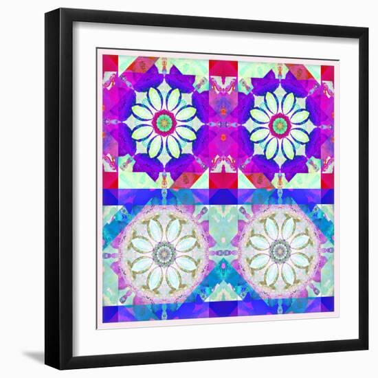 Mandala, Colourful, 'Color Geometry Couples Ii'-Alaya Gadeh-Framed Photographic Print