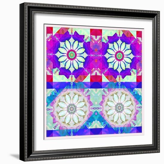 Mandala, Colourful, 'Color Geometry Couples Ii'-Alaya Gadeh-Framed Photographic Print