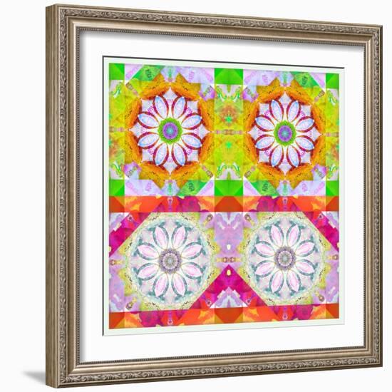 Mandala, Colourful, 'Color Geometry Couples'-Alaya Gadeh-Framed Photographic Print