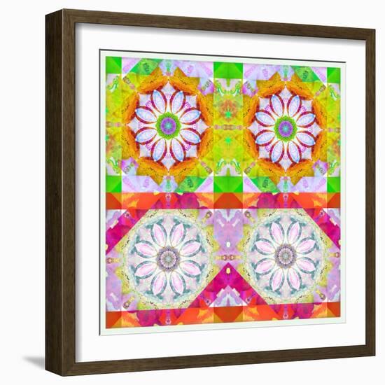 Mandala, Colourful, 'Color Geometry Couples'-Alaya Gadeh-Framed Photographic Print