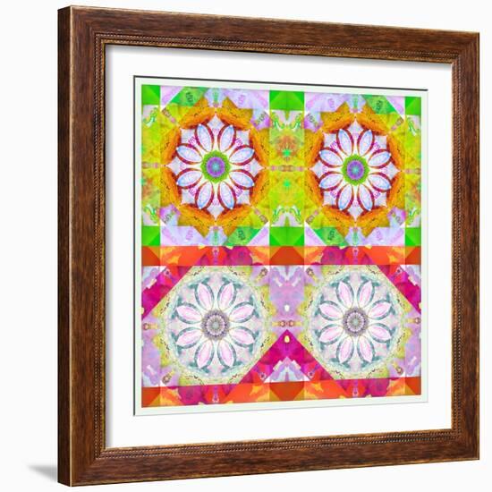 Mandala, Colourful, 'Color Geometry Couples'-Alaya Gadeh-Framed Photographic Print