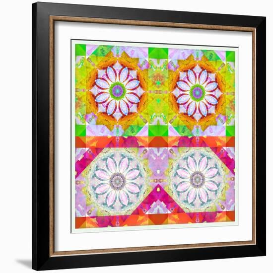 Mandala, Colourful, 'Color Geometry Couples'-Alaya Gadeh-Framed Photographic Print