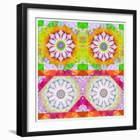 Mandala, Colourful, 'Color Geometry Couples'-Alaya Gadeh-Framed Photographic Print