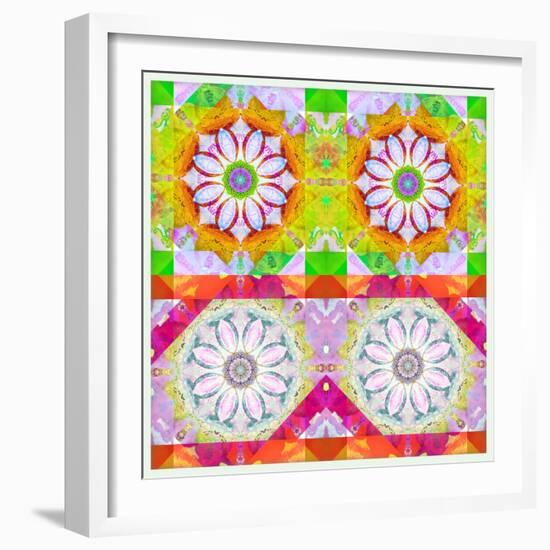 Mandala, Colourful, 'Color Geometry Couples'-Alaya Gadeh-Framed Photographic Print