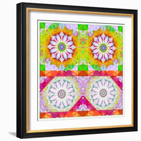 Mandala, Colourful, 'Color Geometry Couples'-Alaya Gadeh-Framed Photographic Print