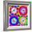 Mandala, Colourful, 'Color Geometry Squares Ii'-Alaya Gadeh-Framed Photographic Print