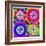 Mandala, Colourful, 'Color Geometry Squares Ii'-Alaya Gadeh-Framed Photographic Print