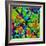 Mandala, Colourful, 'Color Geometry Squares Iv'-Alaya Gadeh-Framed Photographic Print