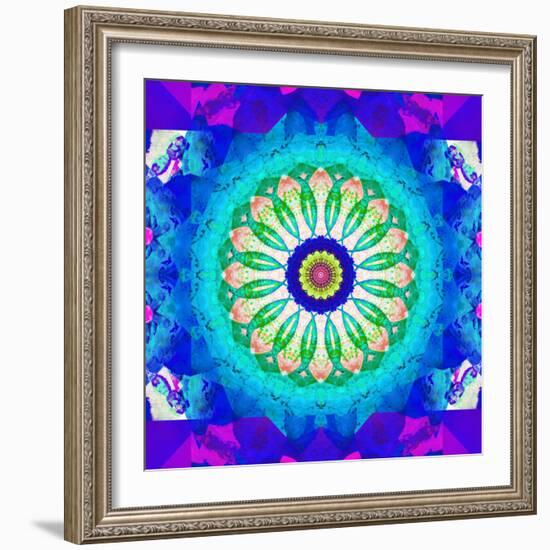 Mandala, Colourful, 'Color Geometry Vi'-Alaya Gadeh-Framed Photographic Print