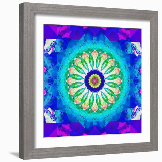 Mandala, Colourful, 'Color Geometry Vi'-Alaya Gadeh-Framed Photographic Print