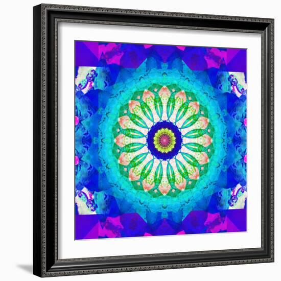 Mandala, Colourful, 'Color Geometry Vi'-Alaya Gadeh-Framed Photographic Print