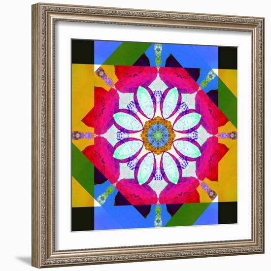 Mandala, Colourful, 'Color Geometry'-Alaya Gadeh-Framed Photographic Print