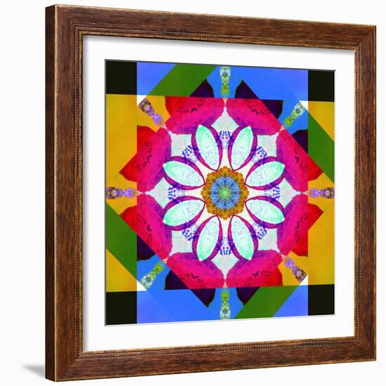 Mandala, Colourful, 'Color Geometry'-Alaya Gadeh-Framed Photographic Print