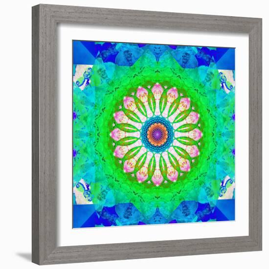 Mandala, Colourful, 'Green Me Up'-Alaya Gadeh-Framed Photographic Print