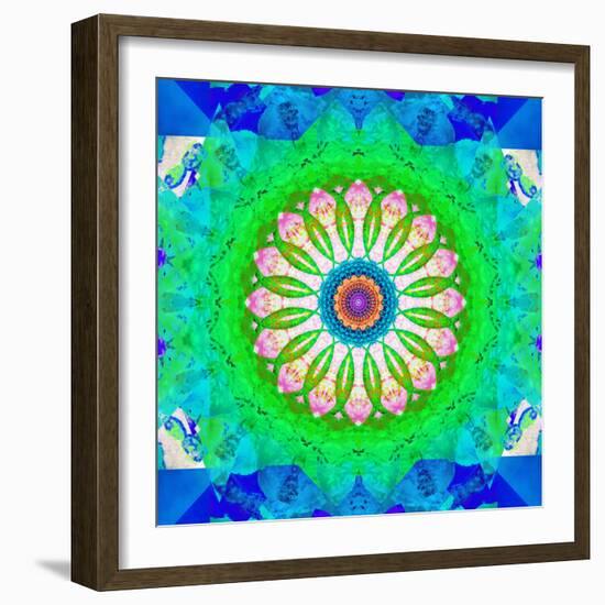 Mandala, Colourful, 'Green Me Up'-Alaya Gadeh-Framed Photographic Print