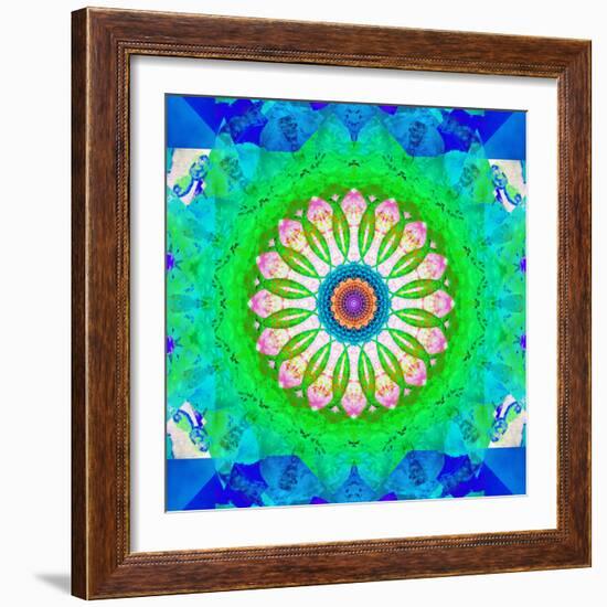 Mandala, Colourful, 'Green Me Up'-Alaya Gadeh-Framed Photographic Print