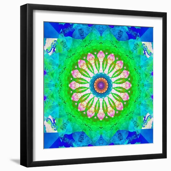 Mandala, Colourful, 'Green Me Up'-Alaya Gadeh-Framed Photographic Print