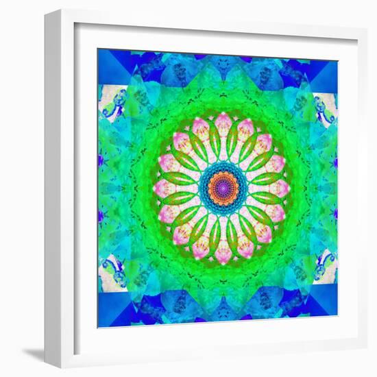 Mandala, Colourful, 'Green Me Up'-Alaya Gadeh-Framed Photographic Print