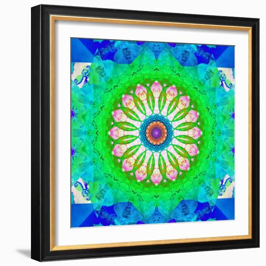 Mandala, Colourful, 'Green Me Up'-Alaya Gadeh-Framed Photographic Print