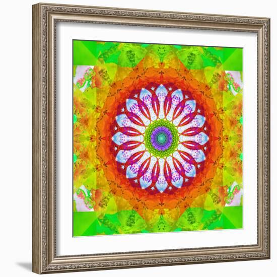 Mandala, Colourful, 'Happy Happy Happy of Mandala'-Alaya Gadeh-Framed Photographic Print