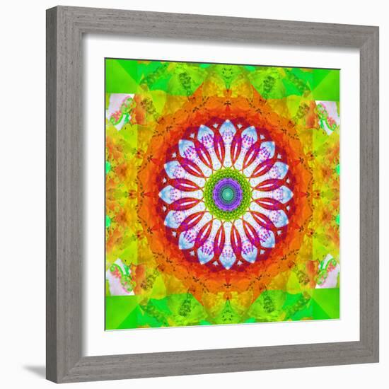 Mandala, Colourful, 'Happy Happy Happy of Mandala'-Alaya Gadeh-Framed Photographic Print