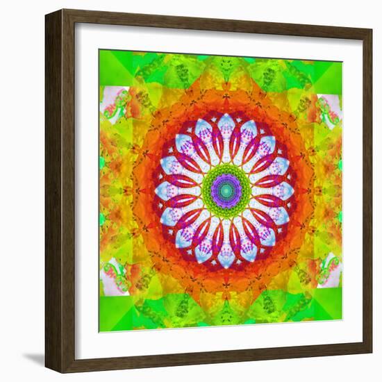 Mandala, Colourful, 'Happy Happy Happy of Mandala'-Alaya Gadeh-Framed Photographic Print