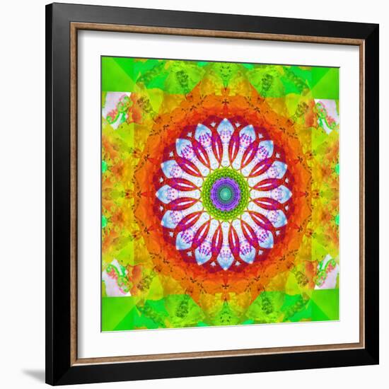 Mandala, Colourful, 'Happy Happy Happy of Mandala'-Alaya Gadeh-Framed Photographic Print