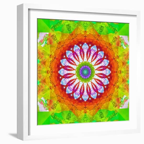 Mandala, Colourful, 'Happy Happy Happy of Mandala'-Alaya Gadeh-Framed Photographic Print