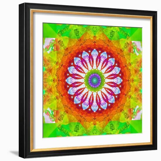 Mandala, Colourful, 'Happy Happy Happy of Mandala'-Alaya Gadeh-Framed Photographic Print