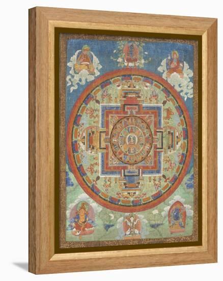 Mandala de Sitâtapatrâ-null-Framed Premier Image Canvas