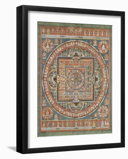 Mandala de Vairocana, sous son aspect Sarvavid-null-Framed Giclee Print