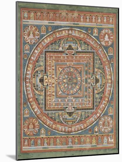 Mandala de Vairocana, sous son aspect Sarvavid-null-Mounted Giclee Print